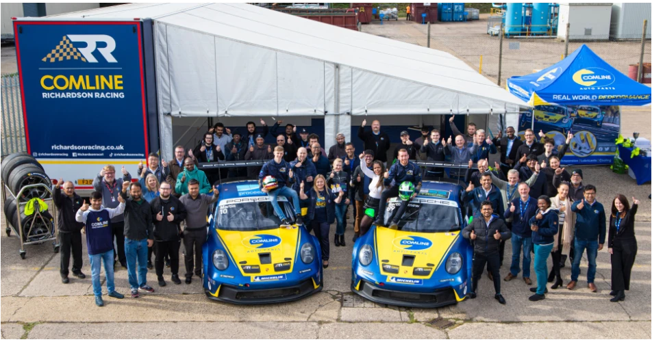 Comline Richardson Racing celebrates Porsche Carrera Cup GB title