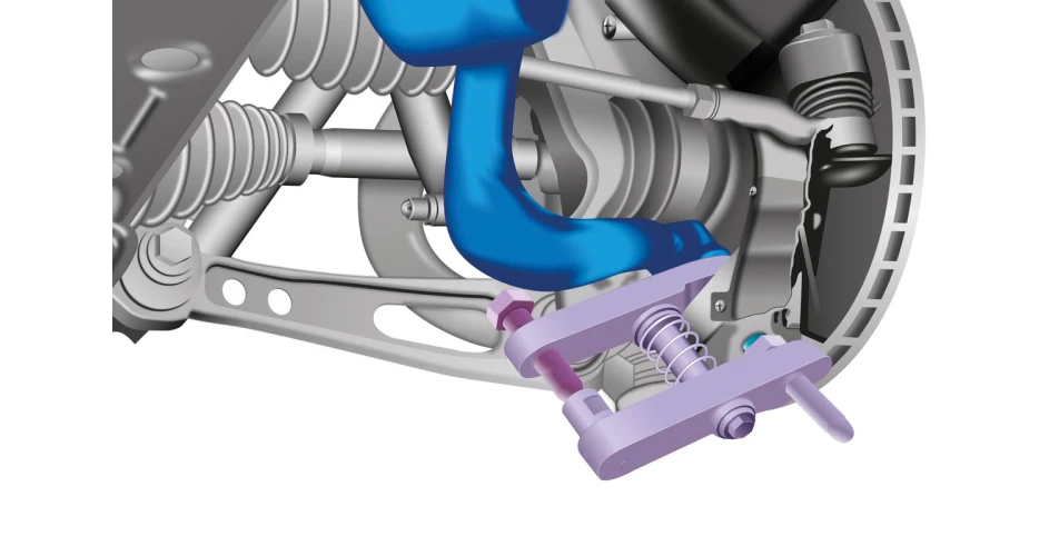 Tough and efficient Land Rover ball joint splitter from Laser Tools