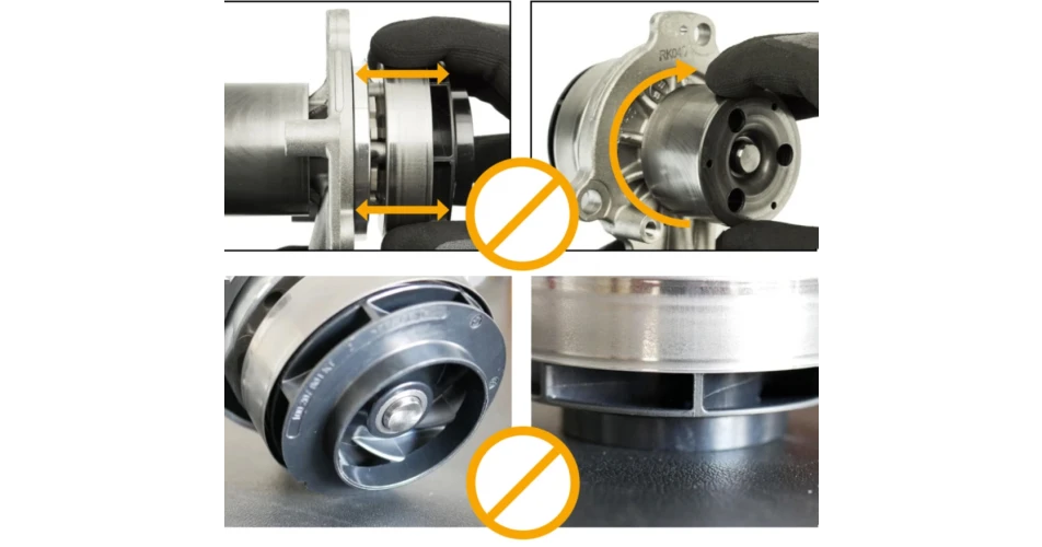 Dry testing damage on electric water pumps