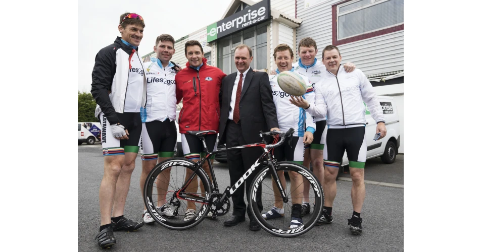 Enterprise Rent-A-Car Rugby Legends CROSS Atlantic 1000 Cycle arrives in Galway