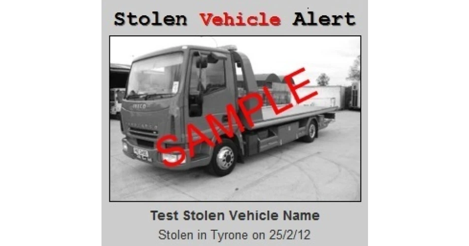 ‘Stolen Recovery Truck Alert’ launched