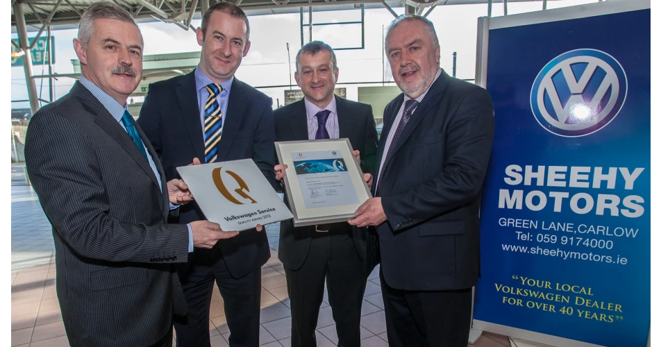 Sheehy Motors receive Volkswagen Service Quality Award