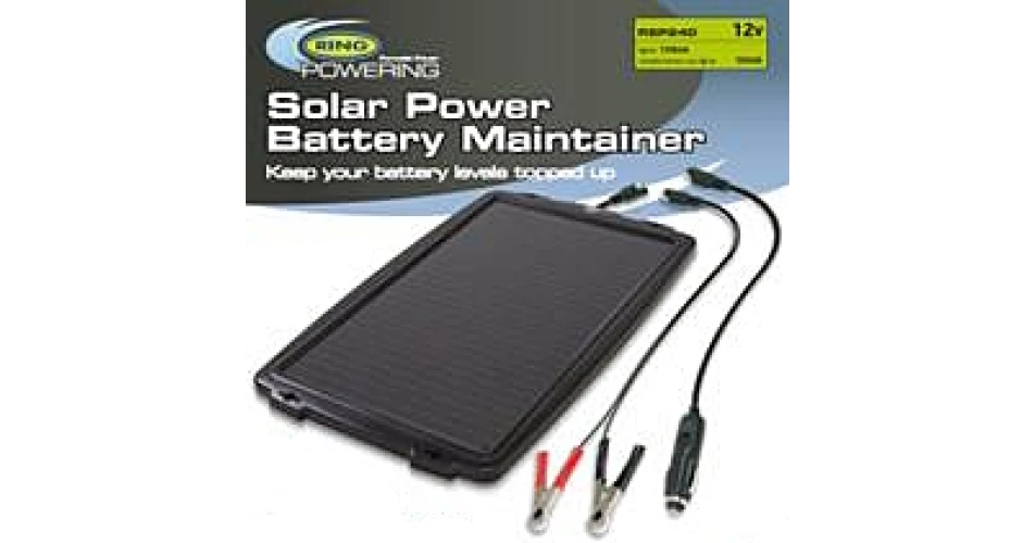 Green energy, solar powered car battery chargers