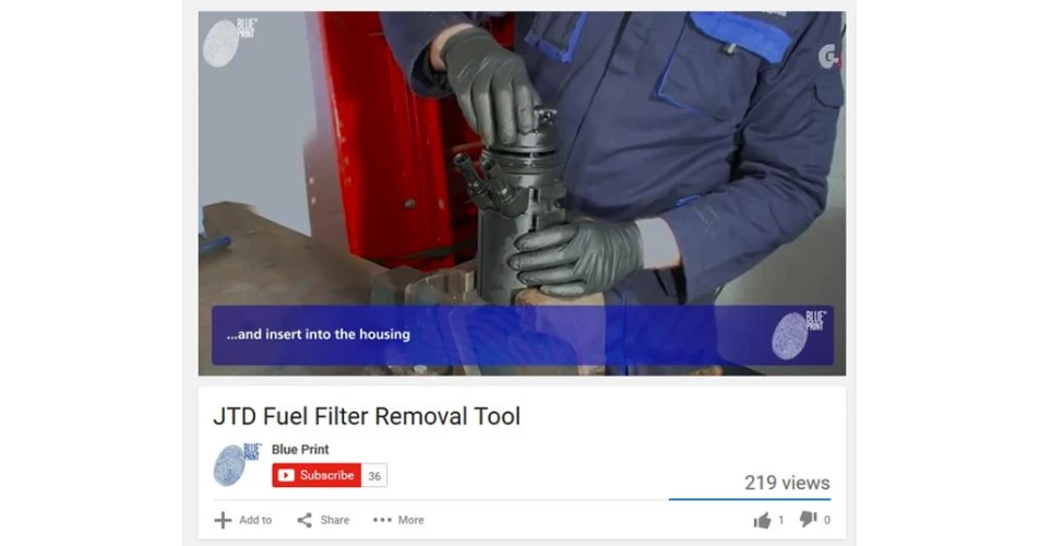 New JTD fuel filter removal video from Blue Print