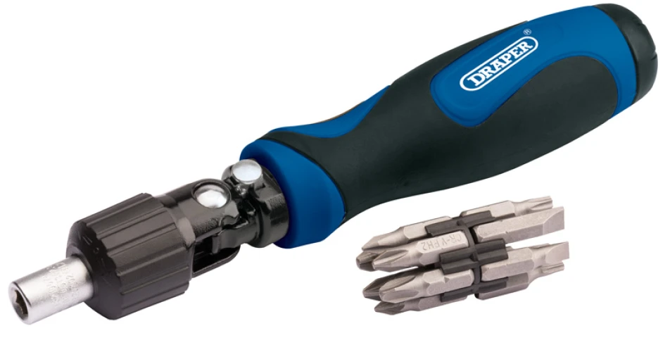 New 11 Piece Soft Grip Ratchet Screwdriver Set from Draper 