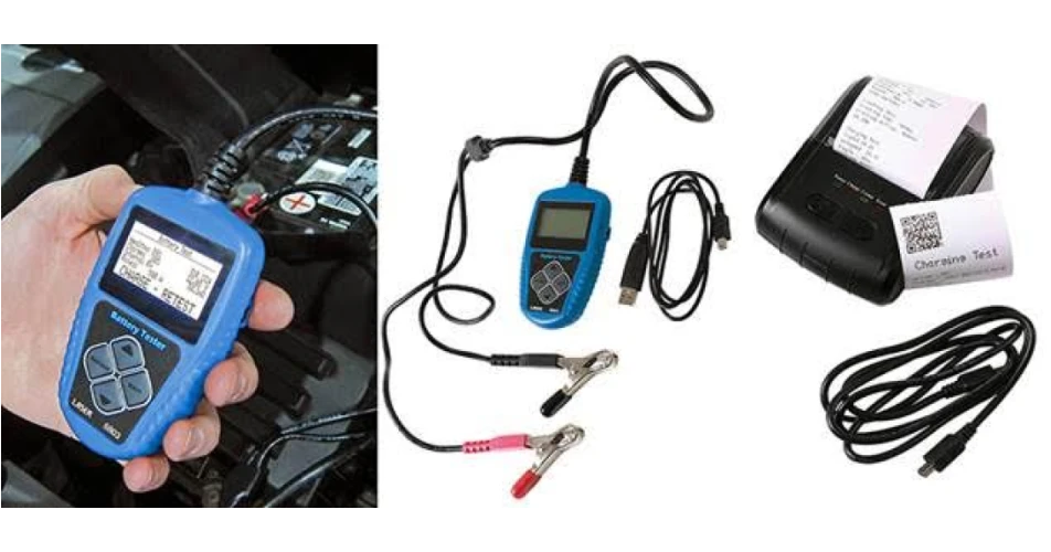 Quick and convenient car battery testing with Laser 