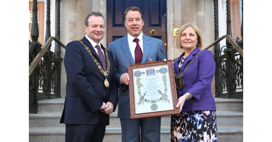 Irish Heritage Scroll presented to William Clay Ford