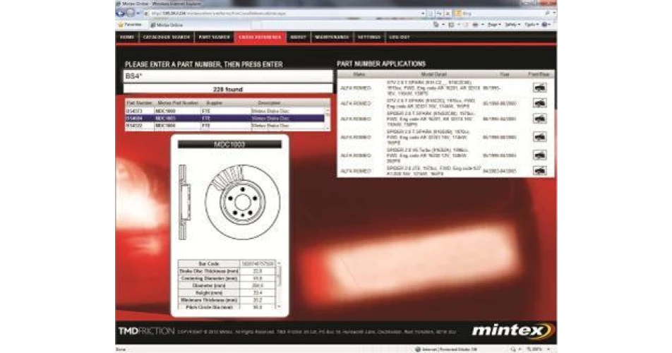 Milestone for Mintex On-Line Catalogue