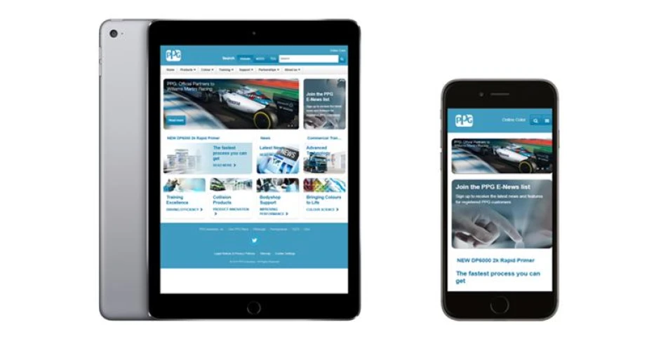 PPG launches new responsive website for smart phones and tablets